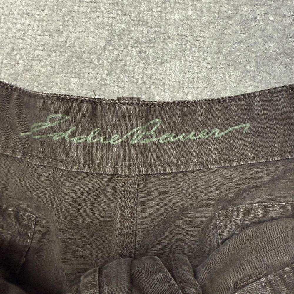 Eddie Bauer Cargo Shorts Mens 40 Brown Outdoor Ripstop 100% Cotton Classic - Picture 2 of 7